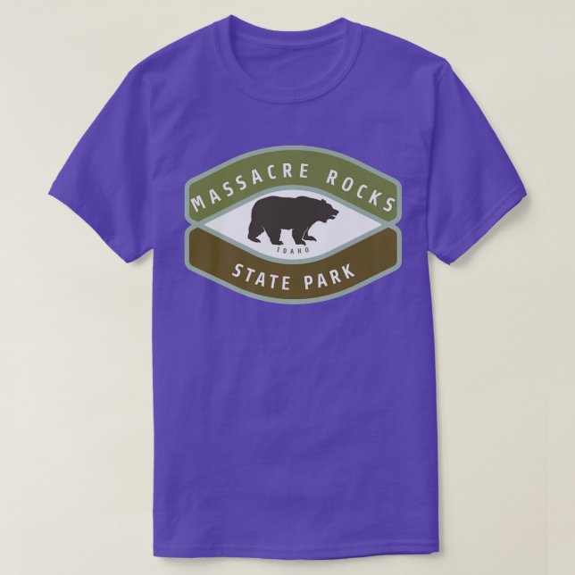 Massacre Sten State Park Idaho Roaming Bear ID Va T Shirt (Design framsida)