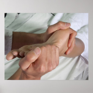Massage 2 för kvinnahälerifot poster