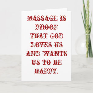 Massage är bevis på att Gud Kärlek är tom Kort
