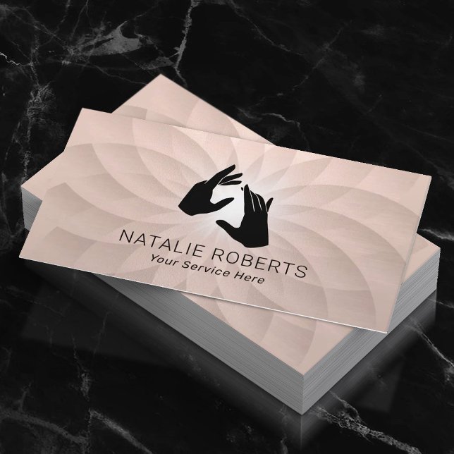 Massage av Händer Ro Guld Spiral, massage Spa Salo Visitkort (Skapare uppladdad)