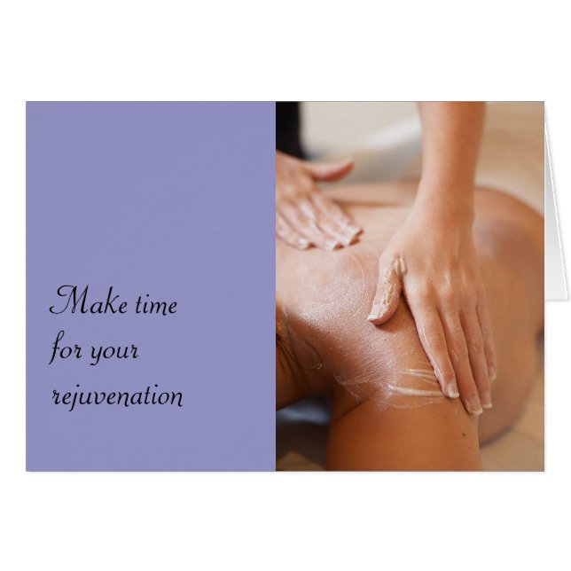 Massage & Bodywork Photos Hälsningskort (Framsidan Horizontal)