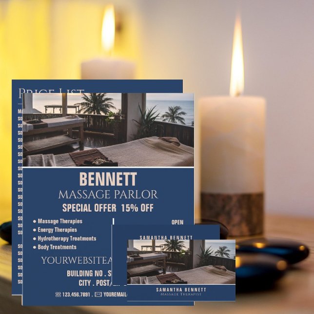 Massage Bord, massage Therapy, massage Parlor Flygblad (Skapare uppladdad)