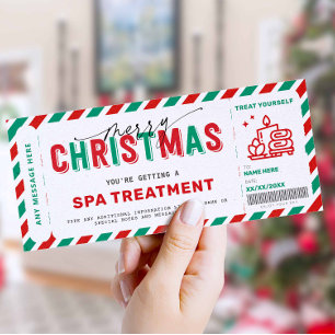 Massage för julspa-intyg för gift-kupong