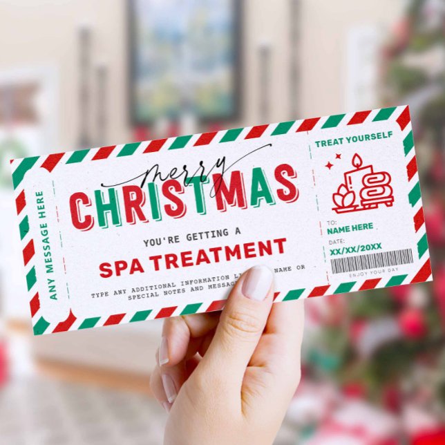 Massage för julspa-intyg för gift-kupong (Skapare uppladdad)