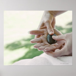 Massage för kvinnor med hett poster
