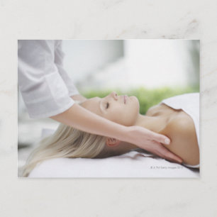 Massage för kvinnor vykort