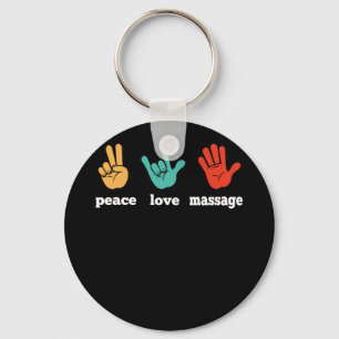 Massage för Peace Kärlek-programmet för terapapist Nyckelring