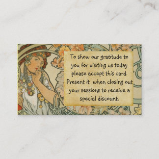 Massage: föredraget beställarekort visitkort