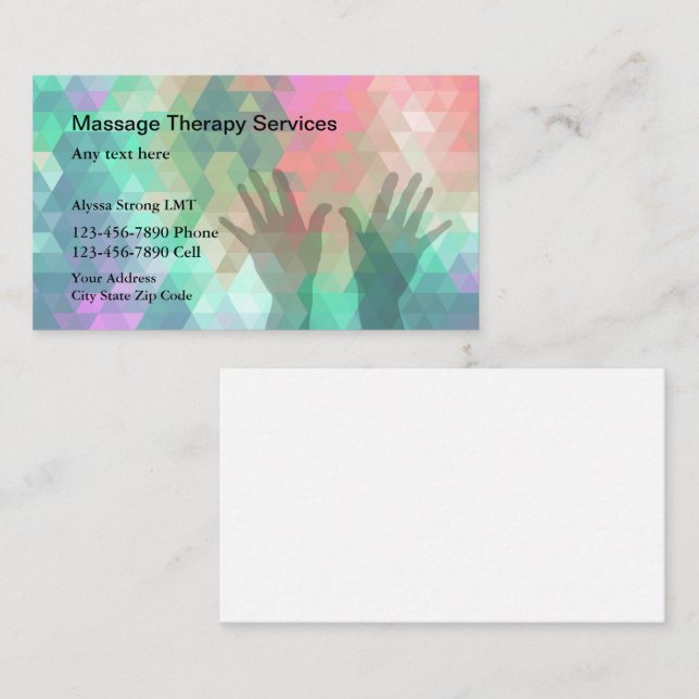 Massage Företagskort Visitkort (Fram/baksida)