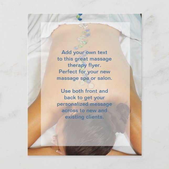 Massage Foto för bågglastassetter Flygblad (Framsidan)