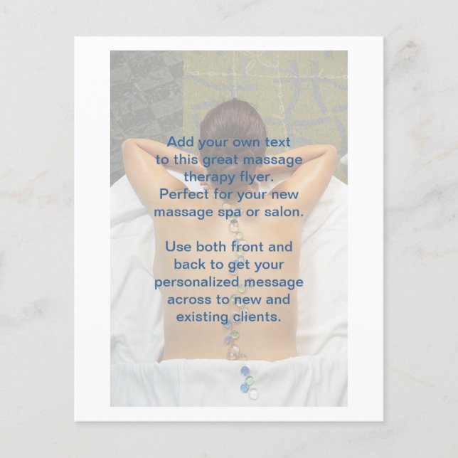Massage Foto för bågglastassetter Flygblad (Framsidan)