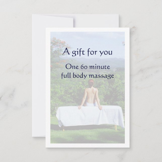 Massage Gift-certifikat (Framsida)