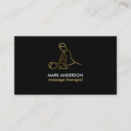 Massage guld Therapy Masseuse Spa Visitkort