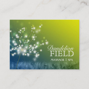 Massage i Glitzy Dandelions Spa Visitkort