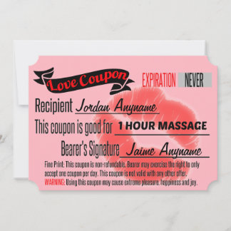 MASSAGE Kärlek-kupong