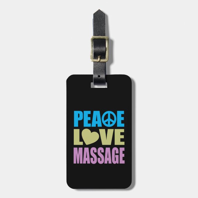 Massage Kärlek Peace Bagagebricka (Vertikal Framsida)