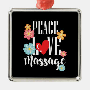Massage Kärlek Peace Julgransprydnad Metall