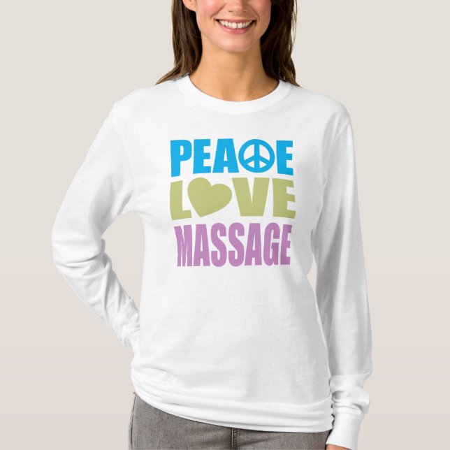 Massage Kärlek Peace T Shirt (Framsida)