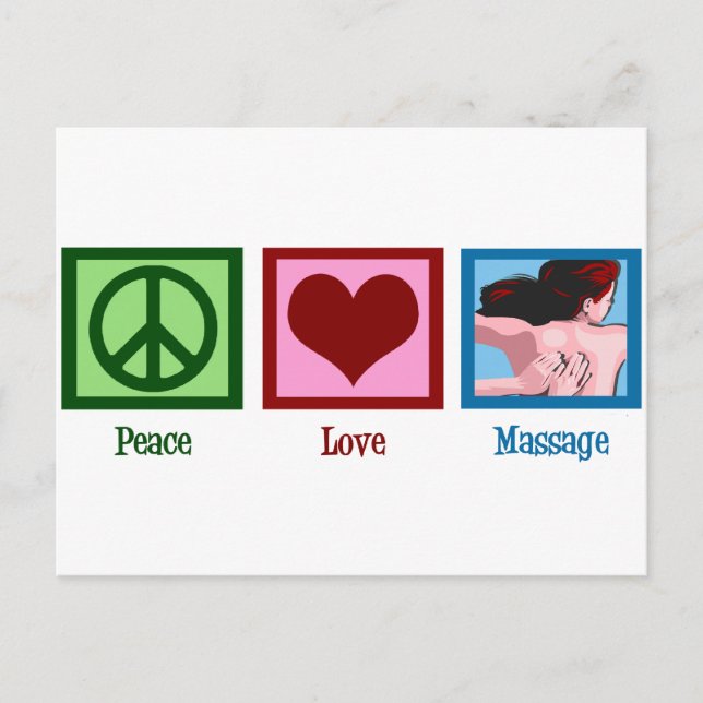 Massage Kärlek Peace Vykort (Framsida)