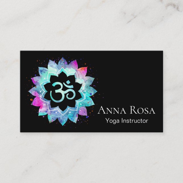 Massage Lightworker för Yoga för *~*Om Reiki Visitkort (Framsida)