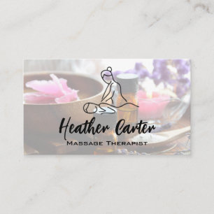 Massage Linjedragning Logo Visitkort