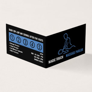 Massage Logotyp, massageterapeut, Parlor Loyalty Visitkort