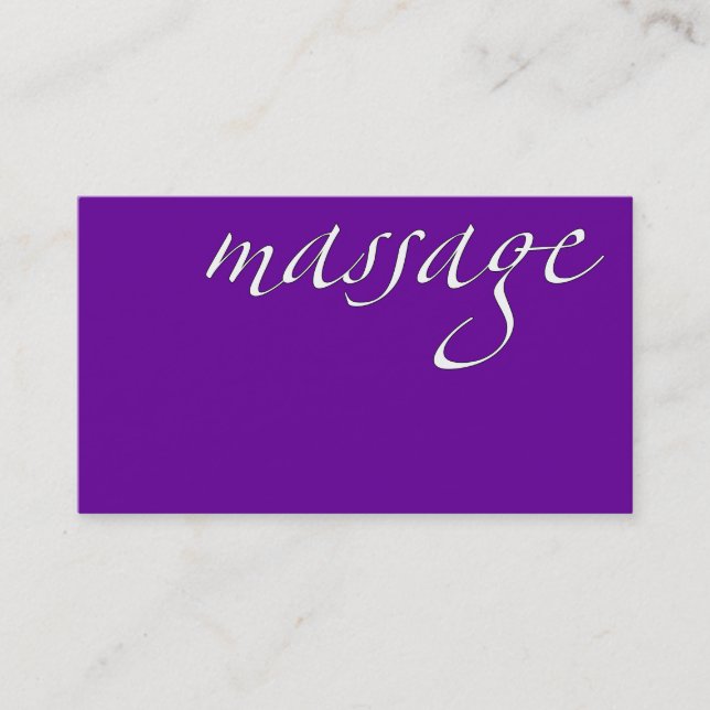 Massage: Massage Therapist Visitkort (Framsida)