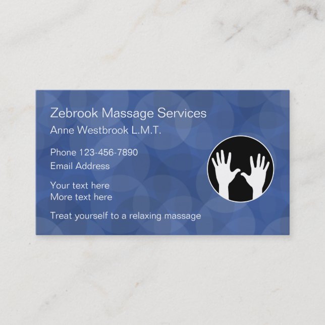 Massage Moderna Affärskort Visitkort (Framsida)