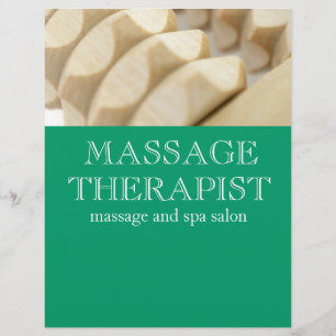 Massage och terapeut reklamblad
