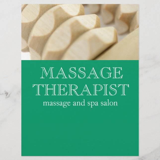 Massage och terapeut reklamblad (Framsidan)