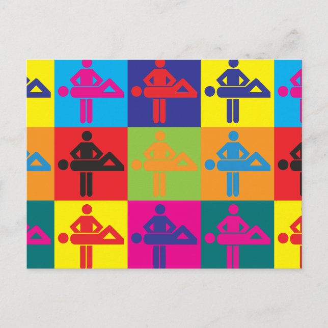 Massage Pop Art Vykort (Framsida)