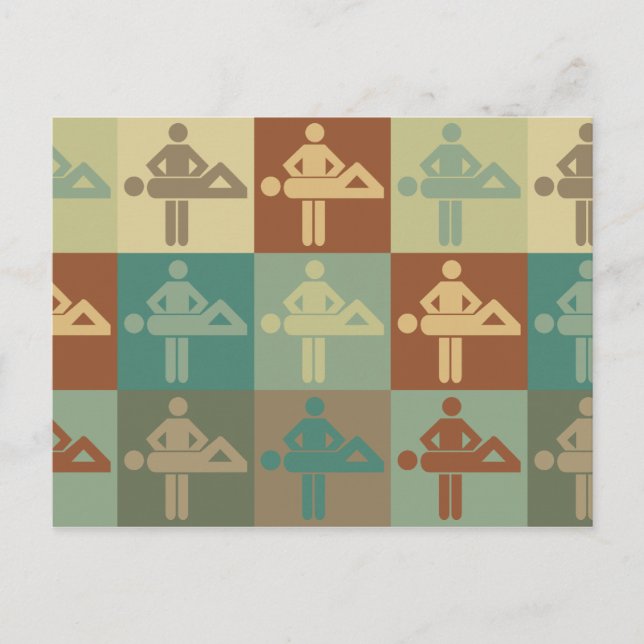 Massage Pop Art Vykort (Framsida)