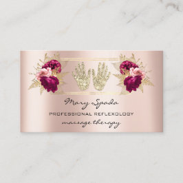 Massage Reflexology Reiki Händer Ro Guld QR-kod Visitkort