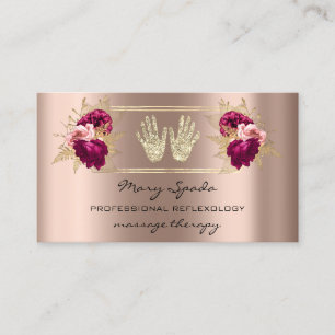 Massage Reflexology Reiki Händer Ro Guld QR Logoty Visitkort