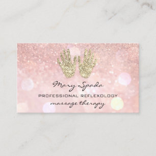 Massage Reflexology Reiki Händer Ro Guld QR Logoty Visitkort