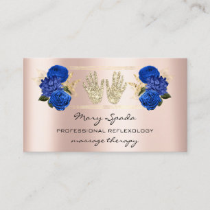 Massage Reflexology Reiki Händer Ro Guld QR Royal  Visitkort