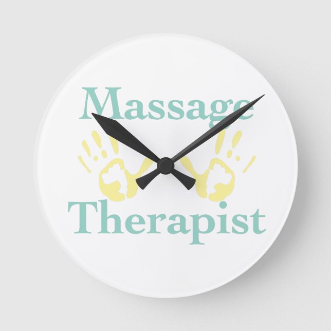 Massage Room Clocks Rund Klocka (Framsida)