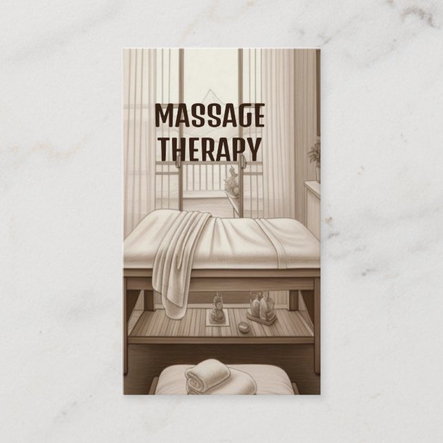 Massage Room Massage Therapist Visitkort (Framsida)