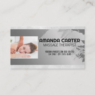 Massage Session Konstnärligt Grått med vattenfär Visitkort