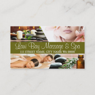 Massage & spa, Affärskort Visitkort