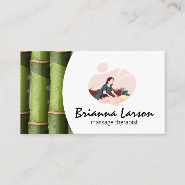 Massage Spa | Bamboo Visitkort (Framsida)