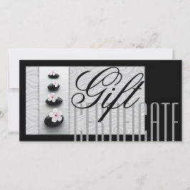 Massage Spa Gift-certifikat Healing Black Stones Tack Kort