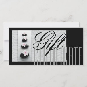 Massage Spa Gift-certifikat Healing Black Stones Tack Kort