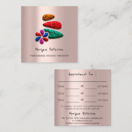 Massage Spa Hälsa Flower Ro Logotyp Stones Tidsbeställning Kort