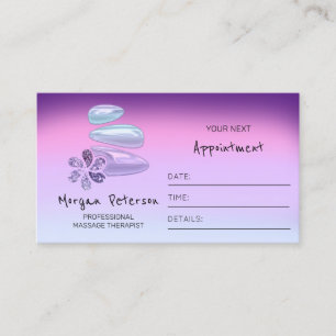 Massage Spa Hälsa Holografisk Logotyp Flower Ombr Tidsbeställning Kort