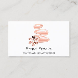 Massage Spa Hälsa Ro Logotyp minimalism Tidsbeställning Kort