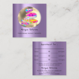 Massage Spa Hälsa Stone Guld Logotyp Holograph Lux Tidsbeställning Kort