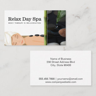 Massage Spa Vatten Drop Lämna Visitkort