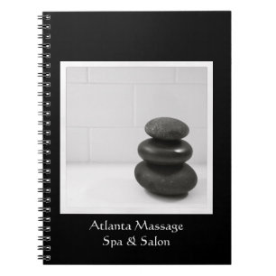 Massage Stones Photo Anteckningsbok Med Spiral