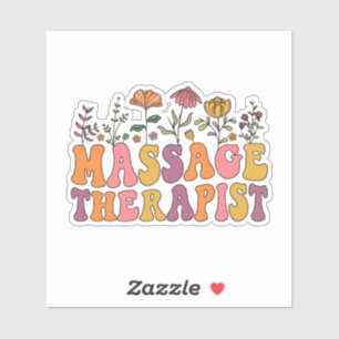 Massage terapeut blommor klistermärken